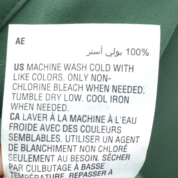 JM Collection Blouse Green Gold Trim Button Up 577 - Picture 6 of 7